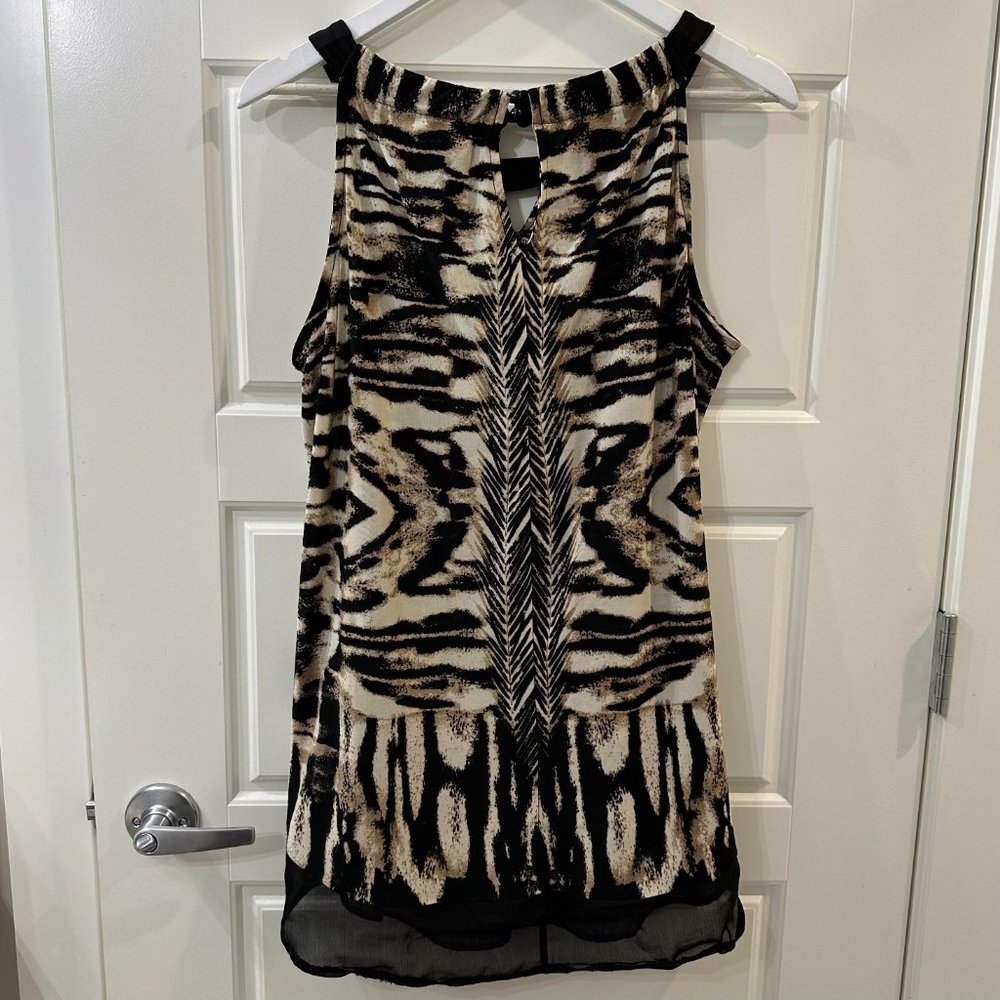 Lily Morgan Leopard Tiger Animal Print Top - Picture 2 of 5